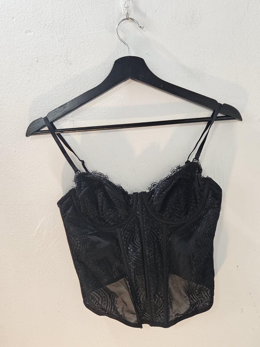 Garage Black Lace Bustier Corset Top